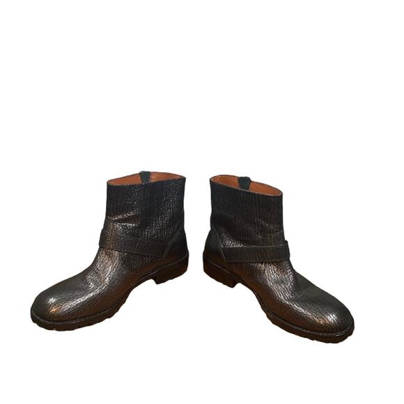 Marc by Marc Jacob Metallic Black Ankle Rain Boots Women Sz 35.5 - Picture 2 of 11